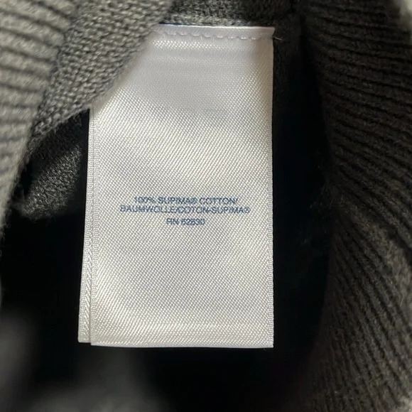 Lands End Mens 100% Supima Cotton V Neck Pullover Sweater Vest Gray Size Medium - Picture 5 of 8